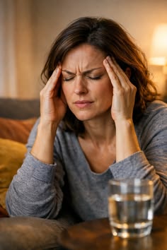 Woman experiencing severe headache and dizziness highlighting early warning signs of neurological and brain conditions.