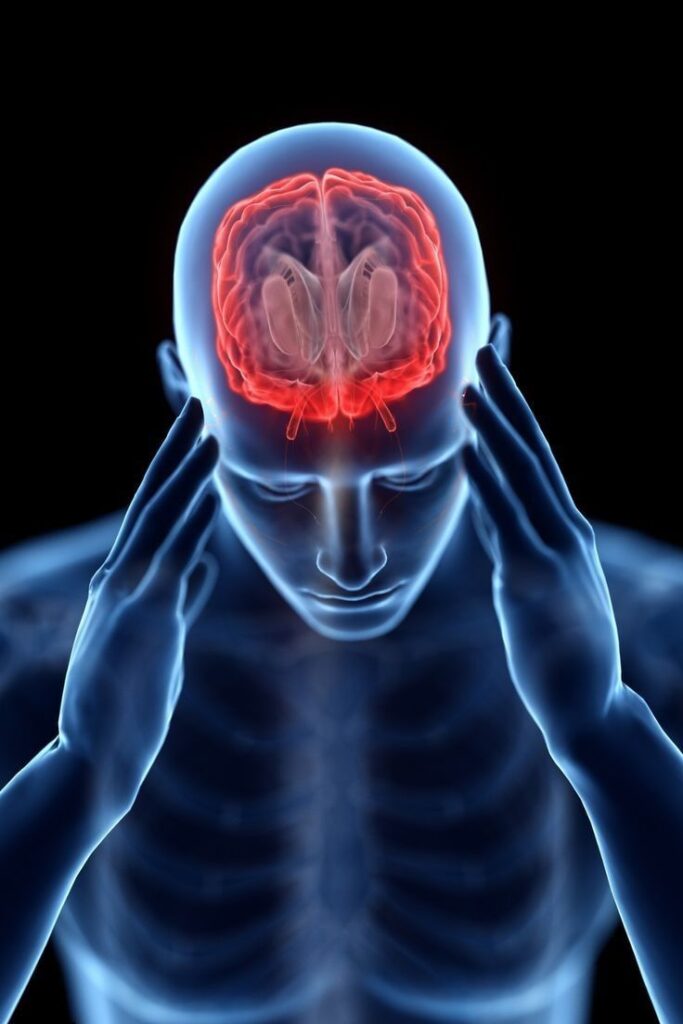 Patient experiencing delayed symptoms after a head injury, highlighting the risk of hidden brain damage and internal bleeding despite appearing normal initially