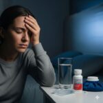Neurosurgeon evaluating a brain trauma patient receiving emergency neurological care after a head injury